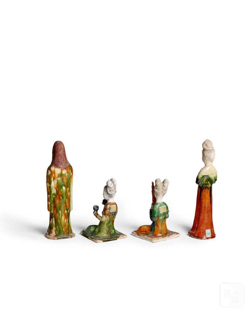 唐 三彩陶立俑兩件 | FOUR SANCAI-GLAZED POTTERY FIGURES - 图7